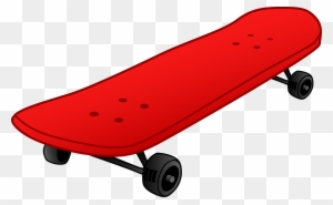 Red Skateboard Design Free Clip Art - Skateboard Clip Art