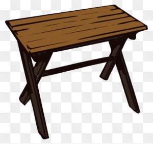 Small Wood Table Clip Art - Wooden Table Clipart