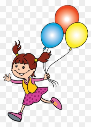Children At Play - Children Play With Balloon Png