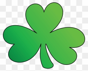 Free Clipart Of A Green Outlined Clover Shamrock, St - St Patrick's Day Green Clover