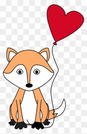 Valentine's Day Fox - Valentines Day Clip Art Fox