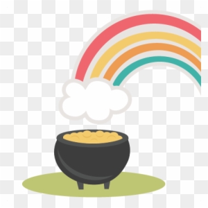 Rainbow With Pot Of Gold Svg Cutting File St - Cute Pot Of Gold