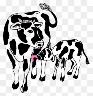 Farm Animals Clipart Calf - Cow And Calf Cartoon