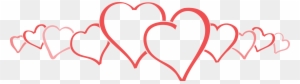 Free Clipart Of A Row Of Big And Little Love Hearts - Small Hearts Clip Art