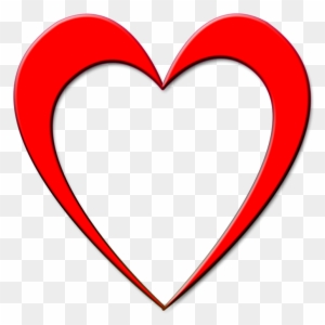 Free Illustration Red Heart Outline Design Love Image - Red Heart Outline Png