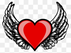 Heart Clipart Wing - Love Heart With Wings