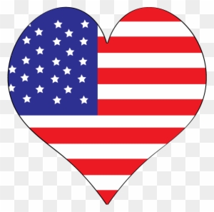 Free Labor Day Clipart To Use At Parties On Websites - American Flag Heart Clip Art