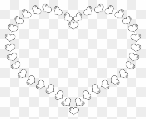 Black And White Heart Clip Art - Heart Border Clip Art Black And White