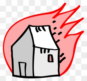 Big Image - Burning House Cartoon
