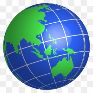 Oceania World Globe - World Globe Clipart