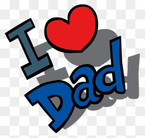 Fathers Day Free Clip Art Father Clipart Image - Words I Love You Dad