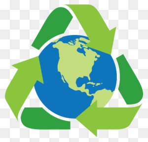 Earth Day Clip Art Square Space - Recycle Symbol With Earth