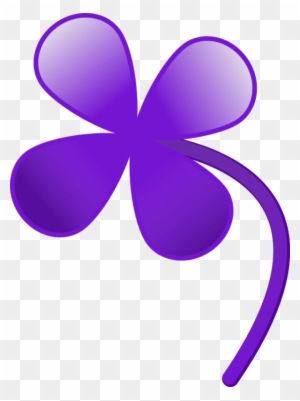 Four Leaves Clover - Purple Four Leaf Clover