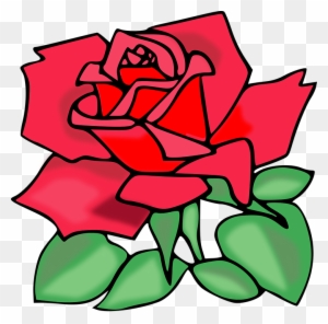 Rose Flower Red Valentine Love Blossom Leaves - Rose Transparent Clip Art