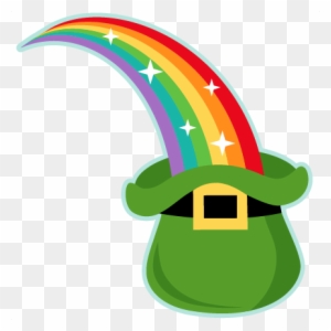 Rainbow Into Leprechaun Hat Svg Scrapbook Cut File - St Patrick's Day Rainbow