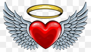 Halo Clipart Heart Wing - Heart With Angel Wings Halo Clipart Heart Wing - Heart With Angel Wings