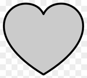 This Free Clip Arts Design Of Solid Gray Heart With - Gray Heart Outline