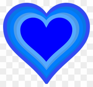 Heart Love Shape Valentine Growing Blue - Gambar Love Warna Biru