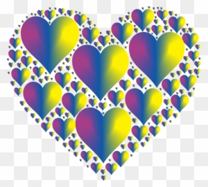 Heart Hearts 3 Love Shape Valentine Romance - Colorful Hearts No Background