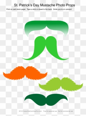Patrick's Day Mustache Photo Booth Props - St Patrick's Day Photo Booth