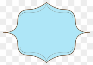 Shapes Clipart Elegant Shape - Blue Label Frame Png