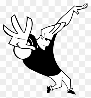 Johnny Bravo Logo Black And White - All Time Favourite Cartoon Characters