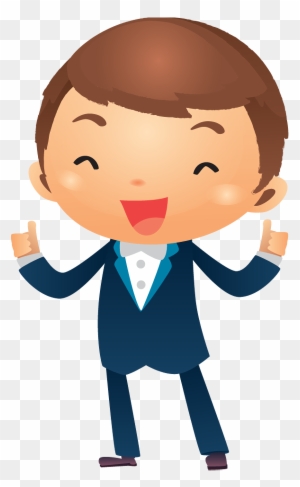 Success Clipart Successful Boy - Businessman Thumbs Up Cartoon