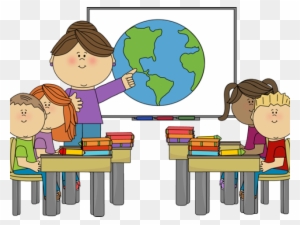 Teacher With Students Clipart - Class Clipart