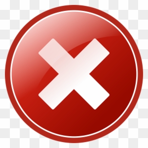 Cancelled, Close, Delete, Exit, No, Reject, Wrong Icon - Red Cross No Entry Symbol