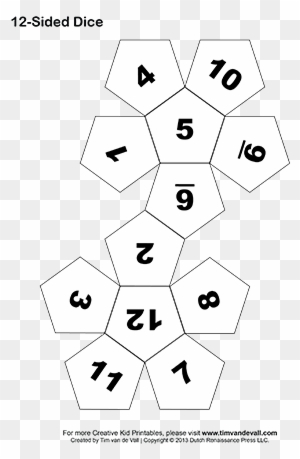 printable 12 sided dice 12 sided dice template free transparent png clipart images download