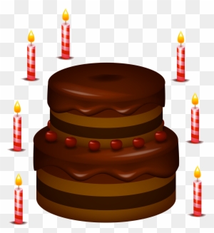 Chocolate Cake With Candles Png Clipart Birthday Cake No Candles Free Transparent Png Clipart Images Download
