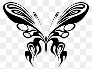 Butterfly Vector Art 22, - Abstract Art Black And White Butterfly