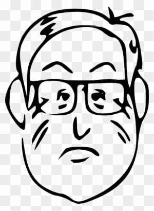 Man Face Head Beard Clip Art - Draw A Cartoon Man Face
