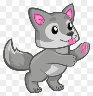 Cute Wolf Cliparts - Cartoon Baby Wolf Png - Free Transparent PNG ...
