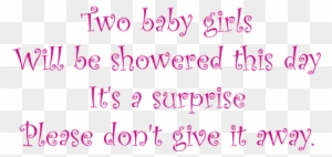 Baby Shower Twins Invitation Clip Art-8 - Twin Girls Baby Shower Transparent