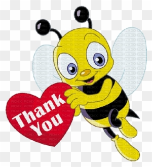Kaz Creations Cute Cartoon Love Bees Bee Wasp Text - Cartoon Saying Thank  You - Free Transparent PNG Clipart Images Download