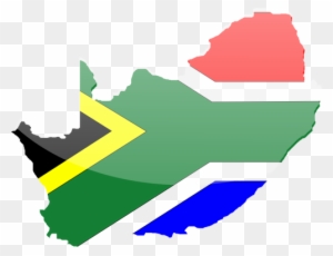 Vector Graphics Of Country Shape South Africa Flag - Poverty In South Africa