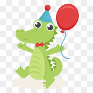 Birthday Alligator Svg Scrapbook Cut File Cute Clipart - Alligator Birthday Clip Art