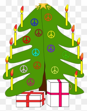 Xmas Christmas Tree 7 Peace Symbol Sign Coloring Book - Christmas Tree Throw Blanket