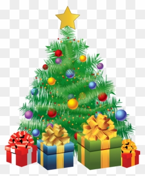 Transparent Christmas Green Tree With Gifts Png Picture - Christmas Tree With Gifts Animated