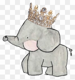 Elephant Crown Queen Princess Babyelephant Elephantfami - Baby Elephant With Crown