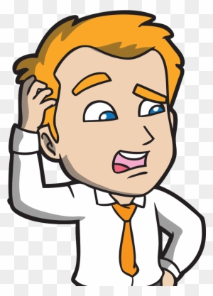 Confusion Men Cartoon - Free Transparent PNG Clipart Images Download