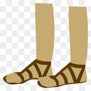 Foot Toe Clip Art - Cartoon Feet In Sandals