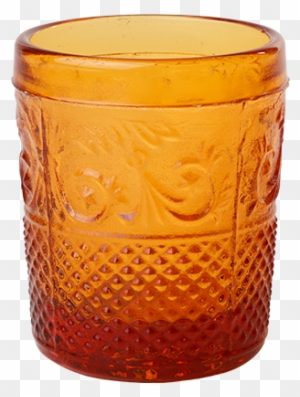 Votive Baroque Amber Ø 5 Cm H 6,5 Cm - Old Fashioned Glass