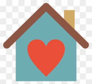 Related House With Heart Clipart - House Heart Icon Png