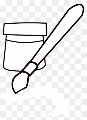 Clip Art - Paint Brush Clip Art Outline