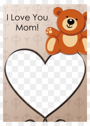 Teddy Bear Photo Card - Thank You Card For Mom