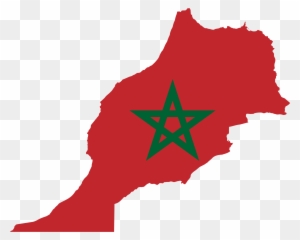 Moroccan Flag Clip Art - Morocco Flag Map Png