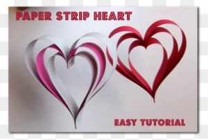 Paper Strip Hearts ~ Sugar Bee Crafts - Love Heart Christmas Decorations Paper