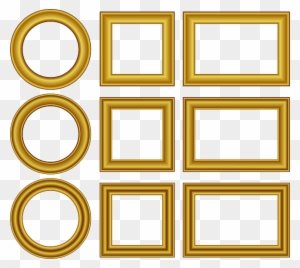 Set, Frame, Wedding, Design, Cartoon, Golden, Border - Frame Gold Free ...
